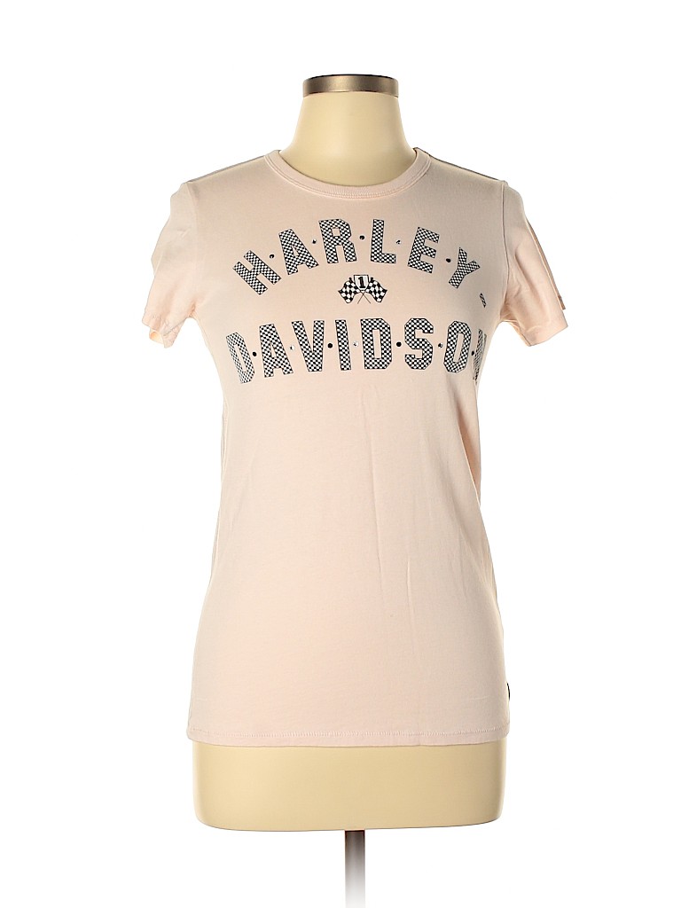 Harley Davidson 100% Cotton Graphic Pink Short Sleeve T-Shirt Size L ...