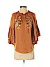 She + Sky Tan 3/4 Sleeve Blouse Size S - photo 1
