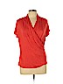 Joseph A. Red Short Sleeve Top Size L (petite) - photo 1