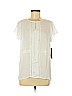 GNW 100% Rayon White Short Sleeve Blouse Size M - photo 1