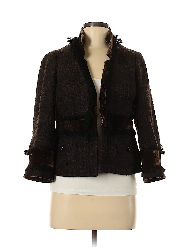 Tory Burch Brown Wool Blazer Size 6 - photo 1
