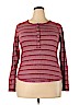 Lucky Brand 100% Cotton Red Long Sleeve Henley Size XL - photo 1