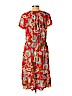 Ann Taylor LOFT 100% Rayon Red Casual Dress Size L (petite) - photo 2