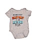 Carter's 100% Cotton Gray Short Sleeve Onesie 0-3 MO / 3 MO - photo 1