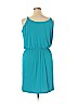 Ann Taylor LOFT Blue Casual Dress Size XL - photo 2