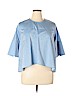 Prose & Poetry Blue 3/4 Sleeve Blouse Size L - photo 1