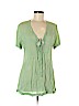 Johnny Was 100% Polyester Green Short Sleeve Blouse Size M (petite) - photo 1