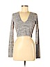 Alice + Olivia Gray Long Sleeve Top Size 6 - photo 1
