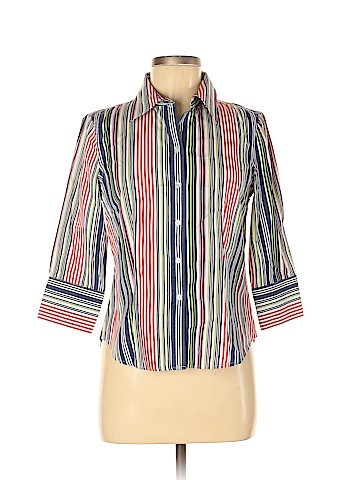 Talbots 3/4 Sleeve Button-Down Shirt (view 1)