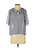 Ann Taylor LOFT 100% Polyester Blue Short Sleeve Blouse Size S (petite) - photo 1