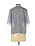 Ann Taylor LOFT 100% Polyester Blue Short Sleeve Blouse Size S (petite) - photo 2