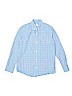 Crewcuts 100% Cotton Plaid Blue Long Sleeve Button-Down Shirt Size 12 - photo 1