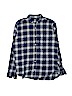 Next 100% Cotton Plaid Blue Long Sleeve Button-Down Shirt Size L (youth) - photo 1