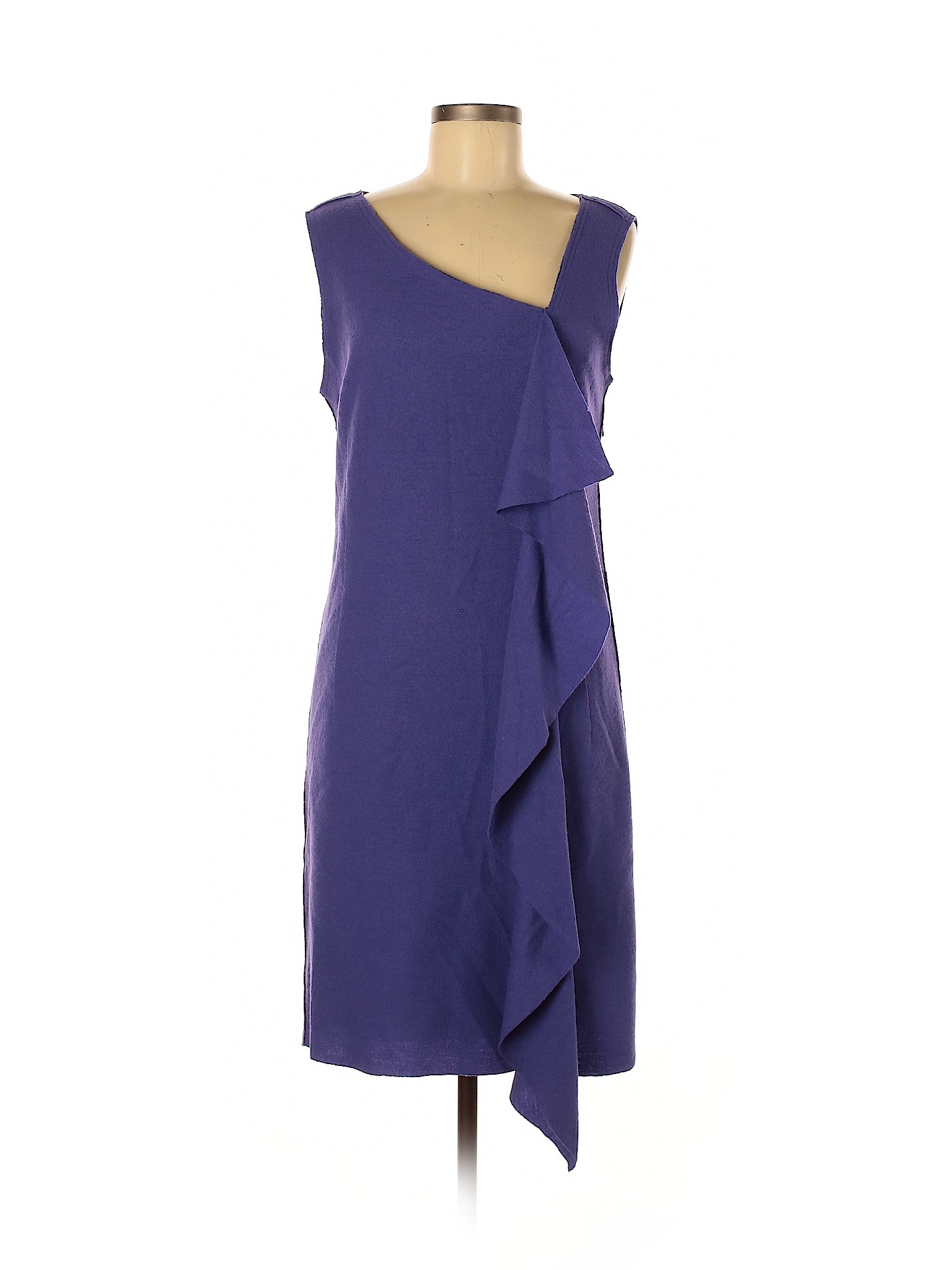 Tory Burch 100% Wool Solid Purple Casual Dress Size M - 85% off | thredUP