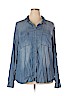 Maurices Blue Long Sleeve Button-Down Shirt Size 24 (3) - photo 1