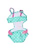 Baby Buns Polka Dots Green One Piece Swimsuit 9-12 MO / 12 MO - photo 2
