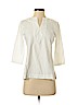Lauren by Ralph Lauren 100% Cotton White 3/4 Sleeve Top Size S (petite) - photo 1