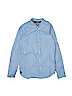 Rose Pistol 100% Cotton Blue Long Sleeve Button-Down Shirt Size 12 - photo 1
