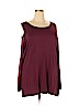 Whitespace by Bella Vin Burgundy Long Sleeve Top Size 2X - photo 1