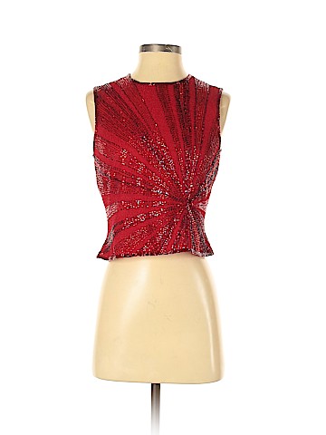 Papell Boutique Evening Sleeveless Silk Top (view 1)