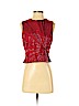 Papell Boutique Evening 100% Silk Red Sleeveless Silk Top Size S (petite) - photo 1