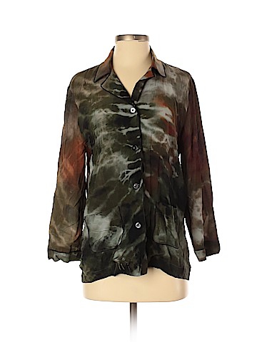 Valentino Long Sleeve Silk Top (view 1)