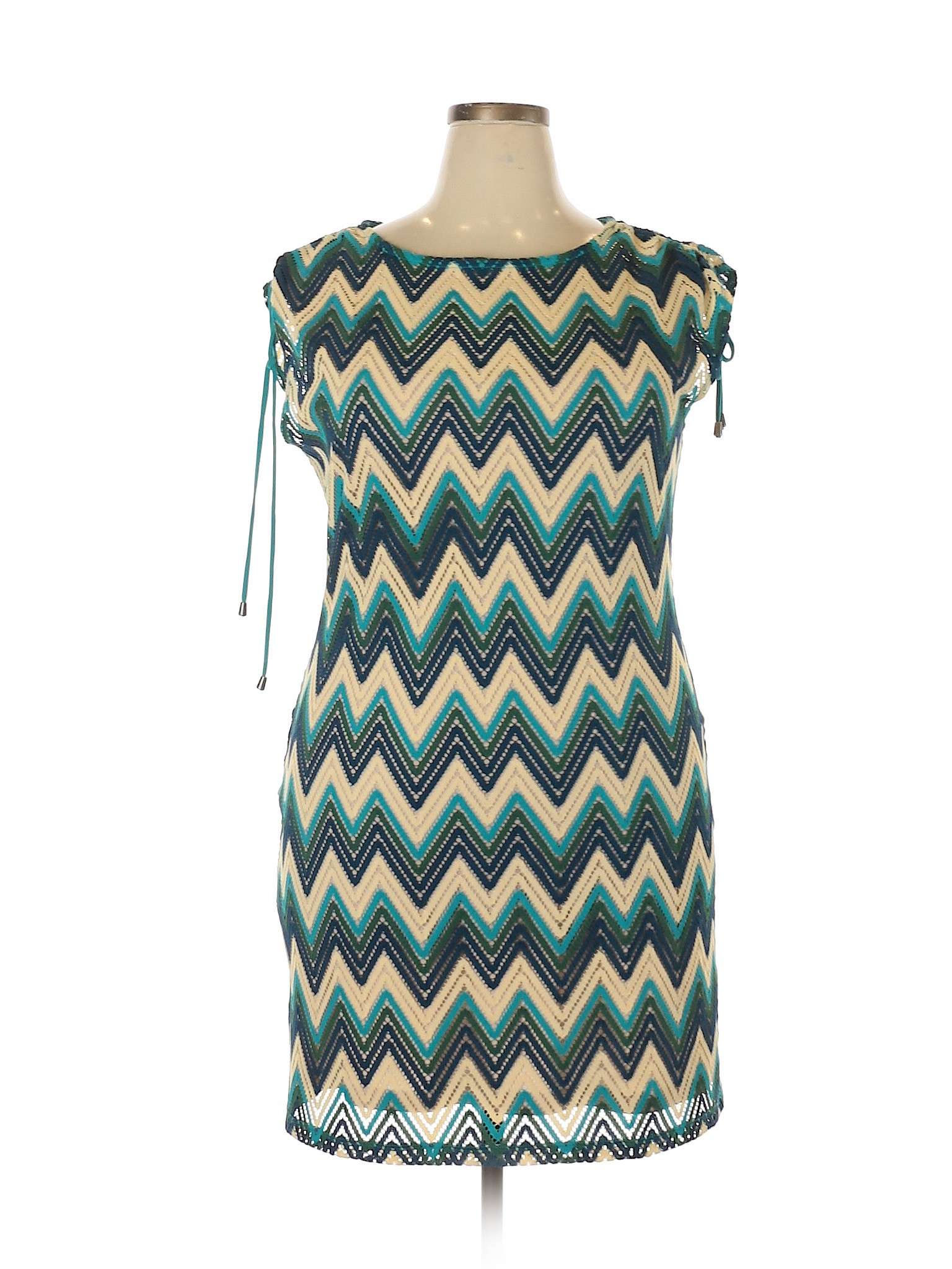 Nikkie by Nikkie Poulos 100% Polyester Chevron-herringbone Teal Casual ...