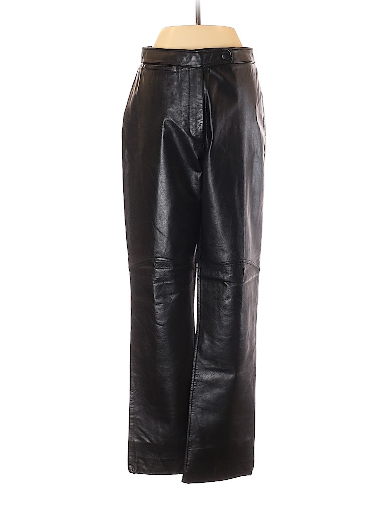 Wilsons Leather Maxima 100% Leather Solid Black Leather Pants Size 6 ...
