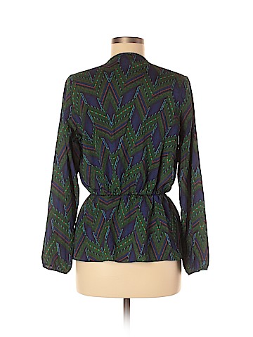 Aqua Long Sleeve Blouse (view 2)