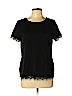 Ann Taylor Black Short Sleeve Top Size L (petite) - photo 1