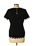 Ann Taylor Black Short Sleeve Top Size L (petite) - photo 2
