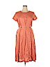 Coldwater Creek 100% Linen Orange Casual Dress Size 14 (petite) - photo 1