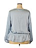 MICHAEL Michael Kors 100% Polyester Blue Long Sleeve Blouse Size 2X - photo 2