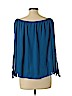 Three Eighty Two 100% Polyester Blue Long Sleeve Blouse Size M - photo 2
