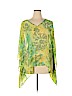 Susan Graver 100% Polyester Green 3/4 Sleeve Blouse Size 3X - photo 1