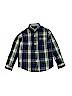 Nautica Checkered-gingham Blue Long Sleeve Button-Down Shirt Size 7 - photo 1