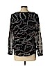 Christopher & Banks 100% Polyamide Black Long Sleeve Blouse Size L (petite) - photo 2