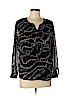 Christopher & Banks 100% Polyamide Black Long Sleeve Blouse Size L (petite) - photo 1
