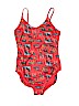 Unbranded Print Orange One Piece Swimsuit Size 13 - 14 - photo 1