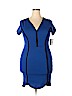 FASHION TO FIGURE Blue Casual Dress Size 2X - photo 1