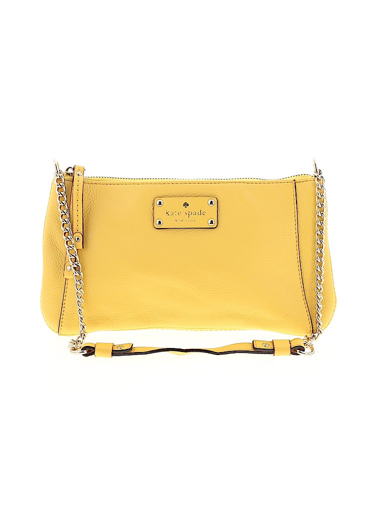 Kate Spade New York 100% Leather Yellow Leather Shoulder Bag One Size - photo 1