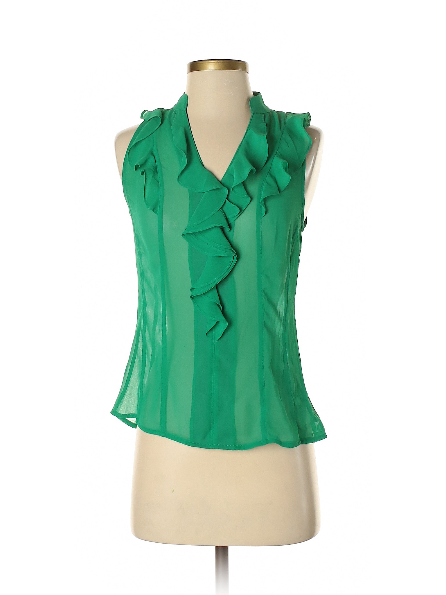 Express Women Green Sleeveless Blouse XS | eBay