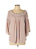 Jennifer Lopez 100% Polyester Tan 3/4 Sleeve Blouse Size XL - photo 1