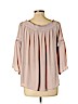 Jennifer Lopez 100% Polyester Tan 3/4 Sleeve Blouse Size XL - photo 2