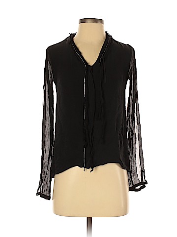 Elie Tahari Long Sleeve Silk Top (view 1)