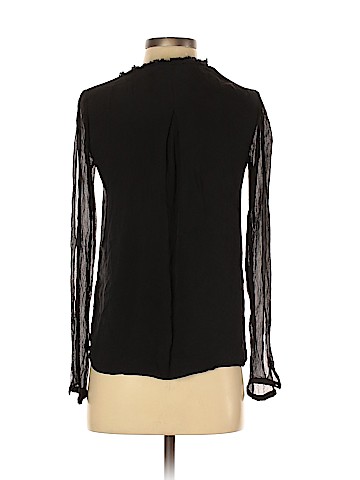Elie Tahari Long Sleeve Silk Top (view 2)