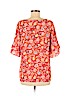 Ann Taylor LOFT 100% Polyester Red Short Sleeve Blouse Size M - photo 2