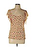 Marc by Marc Jacobs 100% Silk Tan Short Sleeve Silk Top Size 12 - photo 1