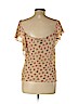 Marc by Marc Jacobs 100% Silk Tan Short Sleeve Silk Top Size 12 - photo 2