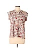 DR2 100% Polyester White Short Sleeve Blouse Size S - photo 1
